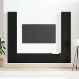 vidaXL 6-delni komplet TV omaric stensko črna hrast inženirski les, črno hrastovo TV stojalo 80x30x30 cm iz inženirskega lesa, stenske TV omarice - 2 kosa črna hrast, 30.5x30x90 cm, narejene iz inženirskega lesa | Shoptok.si
