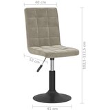 vidaXL Okretne blagovaonske stolice 4 kom svjetlosive baršunaste | shoptok.hr