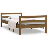  Posteljni okvir medeno rjav 75x190 cm trdna borovina, (20650871) | Shoptok.si