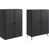  Set ormara 2 kom. Crna Konstruirano drvo 69 x 34,5 x 90 cm | Shoptok.si