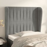  Uzglavlje s ušima svjetlosivo 83 x 23 x 118/128 cm baršunasto | shoptok.hr
