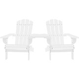  Stola Adirondack s čajno mizico trden les jelke bela | Shoptok.si