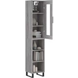 Visoka komoda siva sonome 34 5x34x180 cm od konstruiranog drva | shoptok.hr