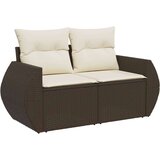 vidaXL 9-dijelni set vrtnih sofa s jastucima poliratan smeđi | shoptok.hr