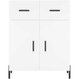  Visoka komoda bijela 69,5x34x180 cm konstruirano drvo Slike