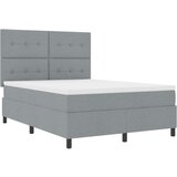 Box Spring Krevet s Madracem Svijetlosivi 160x200 cm Tkanina | shoptok.hr