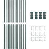 vidaXL Ograjni stebri 12 pcs Zelena 200 cm Jeklo s prašnim premazom | Shoptok.si