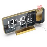 Venisymlis LED projekcijska ura - prikaz temperature/vlažnosti (zlata/bela), (22088709) u
