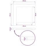  Pravokutni stolni vrh 50 x 40 x 3 cm Pravokutni - Tamno smeđa 90 x 55 x 3 5 cm Živi rub 2 strane | shoptok.hr