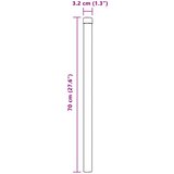  Stup za ogradu 2 pcs Zelena 70 cm Čelik s praškastim premazom | shoptok.hr