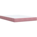  Krevet s oprugama i madracem ružičasti 140x190 cm baršunasti | shoptok.hr