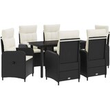  Set stolića za sofu s jastukom 7 pcs Crna i krem-bijela | Eponuda.com
