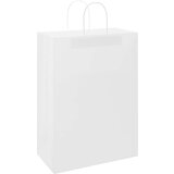  Papirnate vrećice 50 kom s ručkama bijele 32x17x44 cm | shoptok.hr