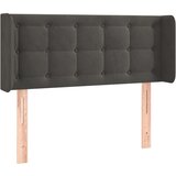  Uzglavlje s ušima tamnosivi 83x16x78/88 cm baršunasti | shoptok.hr