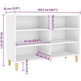  Komoda bijela 103,5 x 35 x 70 cm od konstruiranog drva | shoptok.hr