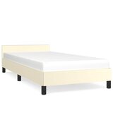 Maison Chic Posteljni okvir - Enojna postelja - Postelja za odrasle z vzglavjem brez vzmetnice krem 100x200 cm, (21695371) Cene