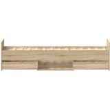 Okvir kreveta s uzglavljem i podnožjem boja hrasta 75 x 190 cm | Eponuda.com