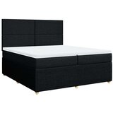  Krevet s oprugama i madracem crni 200x200 cm od tkanine | shoptok.hr