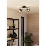 Eglo Berregas spot/2, e27, crni/hrom/zadimljeno staklo | Eponuda.com