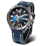 Vostok Europe muški almaz choronograph plavi sivi sportsko elegantni ručni sat sa plavim kožnim kaišem ( 6s11/320a675k ) Cene