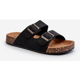 Kesi Men's slippers with cork soles, Black Rosawia cene