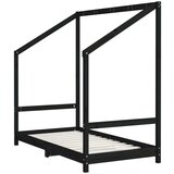  Za dječji krevet crni 80 x 160 cm od masivne borovine | shoptok.hr