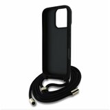 Guess PU 4G Metal Logo Crossbody Popruh Zadní Kryt pro iPhone 16 Pro Black Ovitek za telefon Vijolična | Shoptok.si