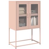 vidaXL Highboard Pink 68x39x107 cm Steel Cene
