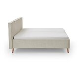 Meise Möbel Kremno bela oblazinjena zakonska postelja s prostorom za shranjevanje z letvenim dnom 180x200 cm Riva – | Shoptok.si