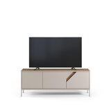 Marckeric Kremno bela/naravna komoda v hrastovem dekorju 150x55x35 cm Lilou – | Shoptok.si