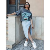 DStreet Women's T-shirt ZAKUANI with print, graphite | Shoptok.si