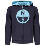 North Sails dječja plava majica s kapuljačom na patentni zatvarač | shoptok.hr