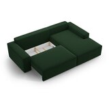 Micadoni Temno zelena raztegljiva kotna sedežna garnitura iz tkanine bouclé (desni kot) Jodie – Home | Shoptok.si