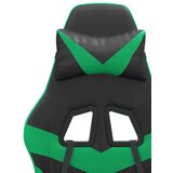  Vrtljiv gaming stol črno in zeleno umetno usnje, (20699169) | Shoptok.si