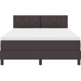  Postelja z vzmetnico z vzmetnico Temno rjava 140 x 190 cm blago, (5000127927) | Shoptok.si
