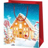 Cardex medenjak kućica uzorak srednja poklon torba 18x10x23cm | shoptok.hr