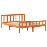 vidaXL Knjižna postelja brez vzmetnice vošč. rjava 150x200cm trden les | Shoptok.si