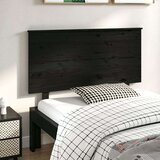 vidaXL Posteljno vzglavje črno 124x6x82,5 cm trdna borovina | Shoptok.si