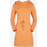 Resti Orange women's sweater dress with hood - Clothing | Shoptok.si