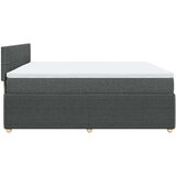 vidaXL Krevet s oprugama i madracem tamnosivi 200 x 200 cm od tkanine | shoptok.hr