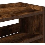 vidaXL Regal za čevlje dimljen hrast 80x25x81 cm inženirski les | Shoptok.si