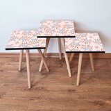 Hanah home 3Shp169 - navy blue navy bluesalmon nesting table (3 pieces) | ePonuda.com