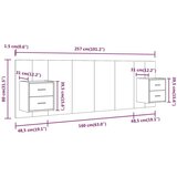  Uzglavlje za krevet s ormarićima boja hrasta konstruirano drvo | shoptok.hr