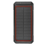 OXE Solarni Powerbank, kapacitet 33800 mAh, crveni u