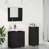 vidaXL Komplet pohištva za kopalnico 3 pcs Črna 61 x 35 x 64 cm | Shoptok.si