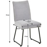 Mömax stol cora, siva, žamet | Shoptok.si