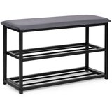 ModernHome tapecirana klupa za cipele sa sjedalom 80 cm, 2 police | shoptok.hr