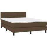  Krevet box spring s madracem LED tamnosmeđi 140x200 cm tkanina | shoptok.hr