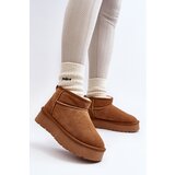 Boto Fashionable Suede Low Snow Boots Camel Nucca | Shoptok.si
