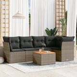 vidaXL 6-dijelni set vrtnih sofa od poliratana s jastucima sivi | shoptok.hr